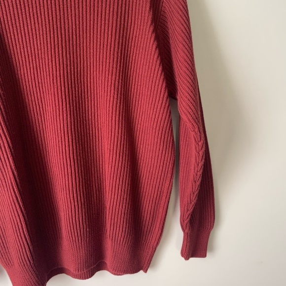 Men’s L. L. Bean Red Cotton Ribbed Pullover Sweater - Picture 4 of 5